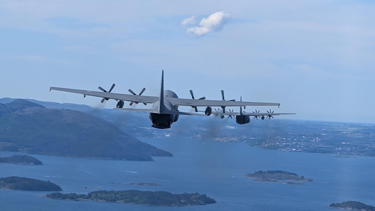 Military aircraft flying in formation