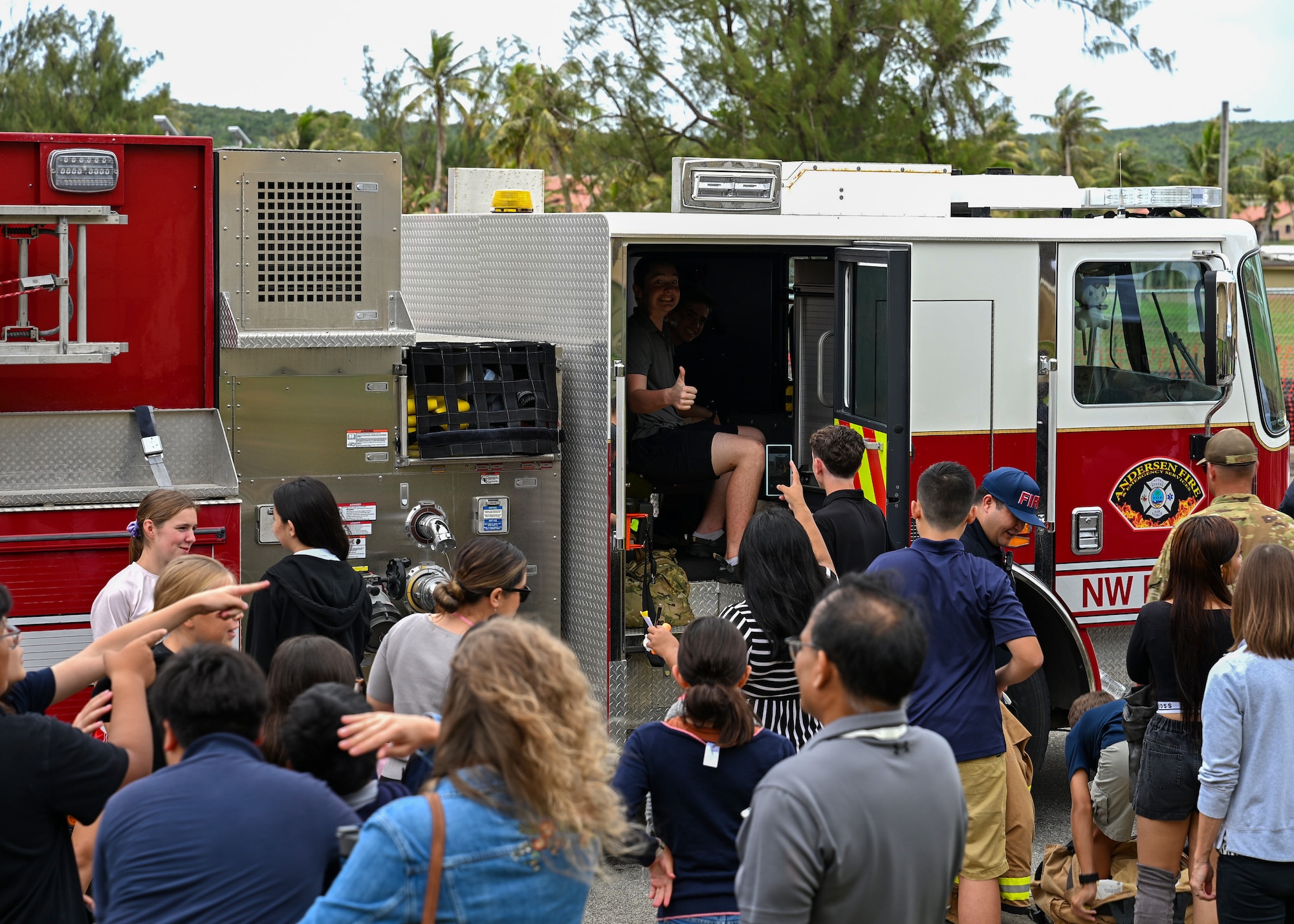 Multiple military members volunteered to showcase equipment and skills they use in everyday life in their respective jobs. (U.S. Air Force photo by Senior Airman Audree Campbell)