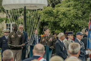 Commemorative jump at Le Mont-Saint-Michel, France