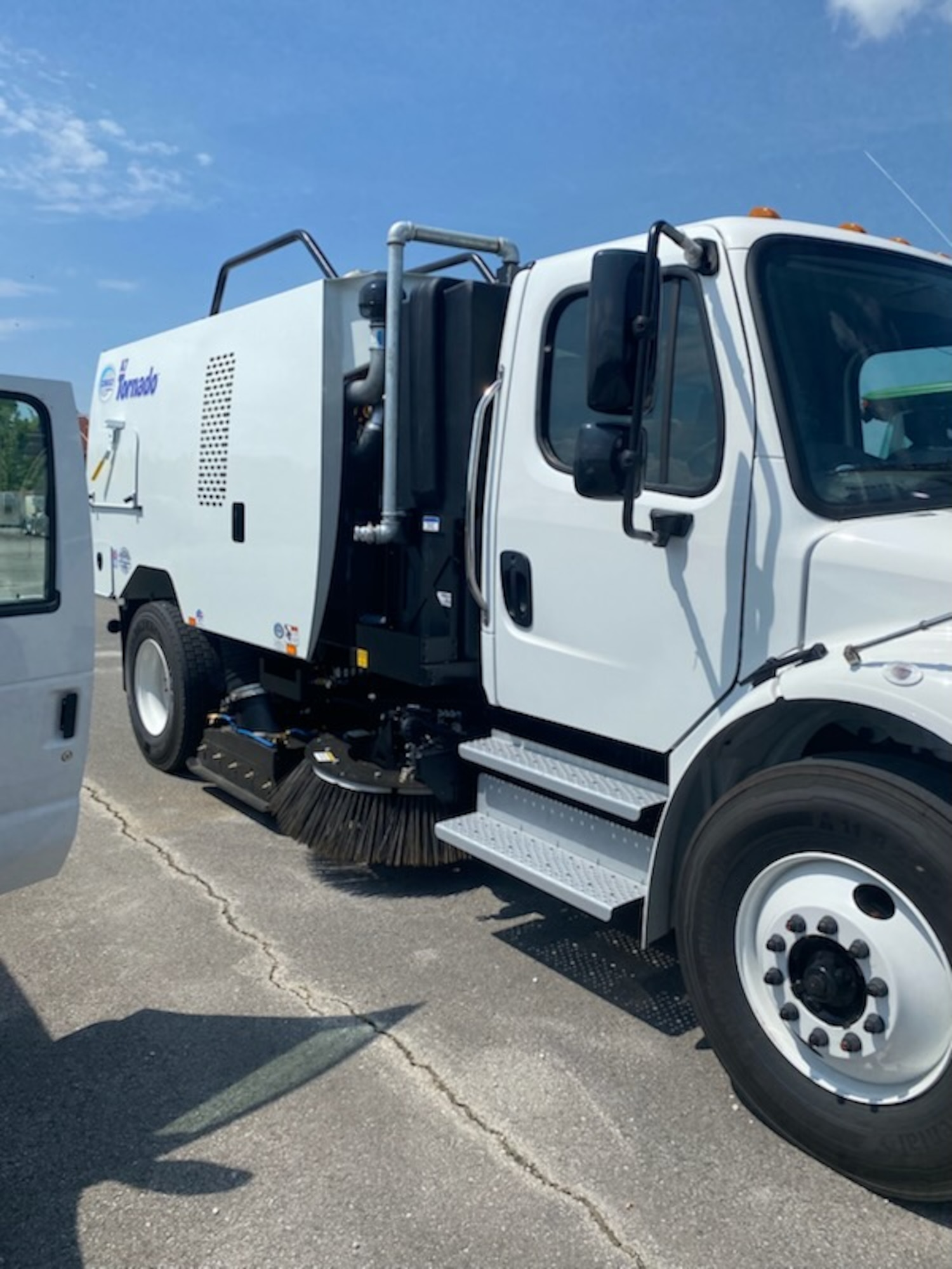Arnold AFB recently received a street sweeper that made its first sweep in May. The newly acquired street sweeper is an A7 Tornado. A 2024 model, the sweeper is a heavy-duty, chassis mounted, regenerative air street sweeper with an 8.4 cubic yard hopper. The A7 Tornado has over 20 years of successful operation throughout the United States according to the manufacturer’s website. (Courtesy Photo)