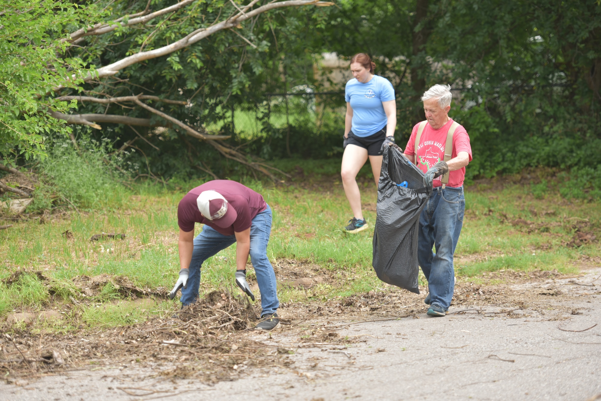 Members from Sheppard Air Force Base joined the Wichita Falls Local Community as part of the Colbert Project local cleaup