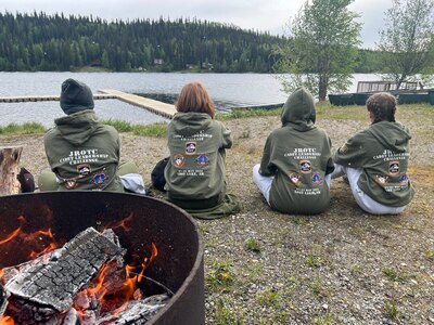 Junior ROTC cadets prepare for canoe-over-canoe recovery drills and a 200-foot open water swim building confidence, endurance, and teamwork in a challenging environment at Chisholm Lake in Fairbanks, Alaska, May 30, 2025. The training was part of the JROTC Cadet Leadership Challenge camp, designed to develop leadership skills, teamwork, and military discipline among cadets.