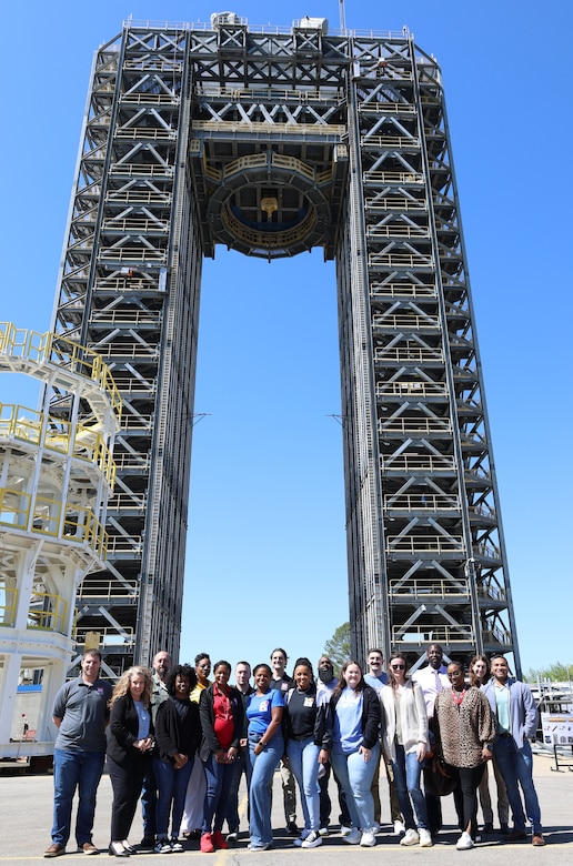 Huntsville Center’s Leadership Development Program Level 1 pictured touring NASA's Marshall Space Flight Center facilities.