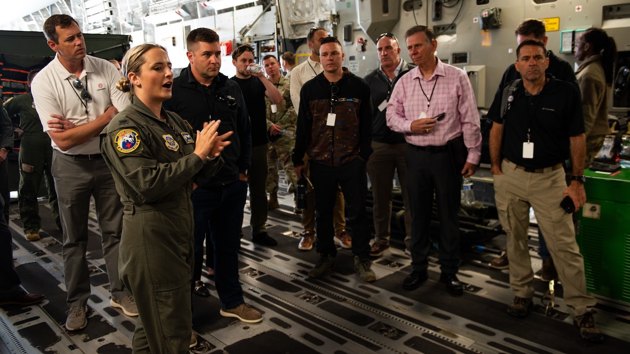 Airman briefs industry partners