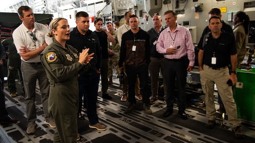 Airman briefs industry partners
