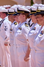 250522-N-FT324-2052. ROTA, SPAIN (May 22, 2025) - Navy Medicine Readiness and Training Command (NMRTC) Rota stood sharp during the annual Summer Whites Inspection, a time-honored tradition reflecting the Navy’s core values of professionalism, discipline, and readiness.