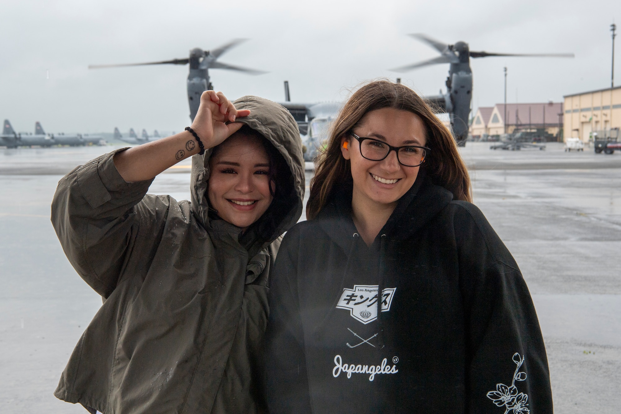 Military spouses pose for a photo.