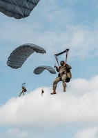 Commemorative jump at Le Mont-Saint-Michel, France