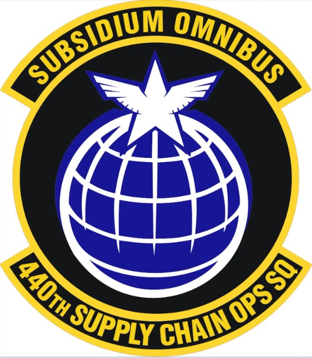 A military unit patch, 440th Supply Chain Operations Squadron