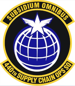 A military unit patch, 440th Supply Chain Operations Squadron
