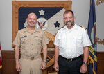 Acting Chief of Naval Operations Adm. Jim Kilby meets with Commander of the Royal Netherlands Navy Vice Adm. René Tas for a counterpart engagement at the Pentagon, June 6, 2025.