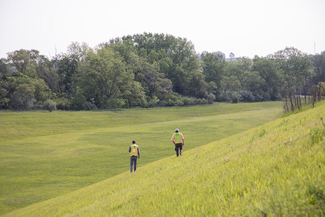 A photo of the Branched Oak Dam periodic inspection and assessment.