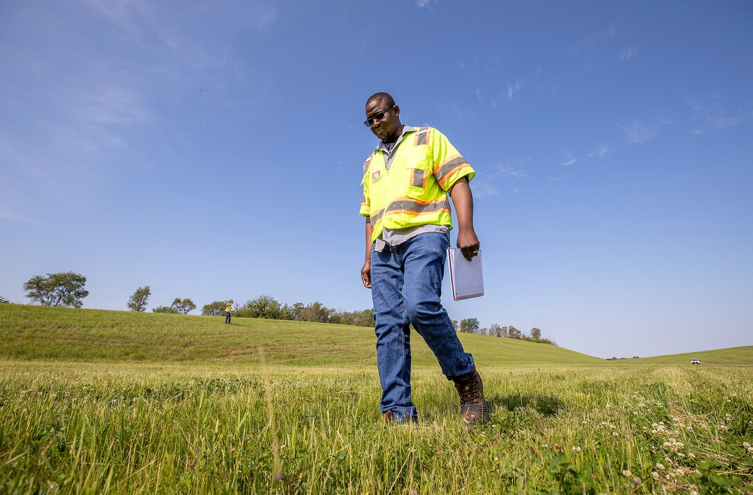 A photo of the Branched Oak Dam periodic inspection and assessment.
