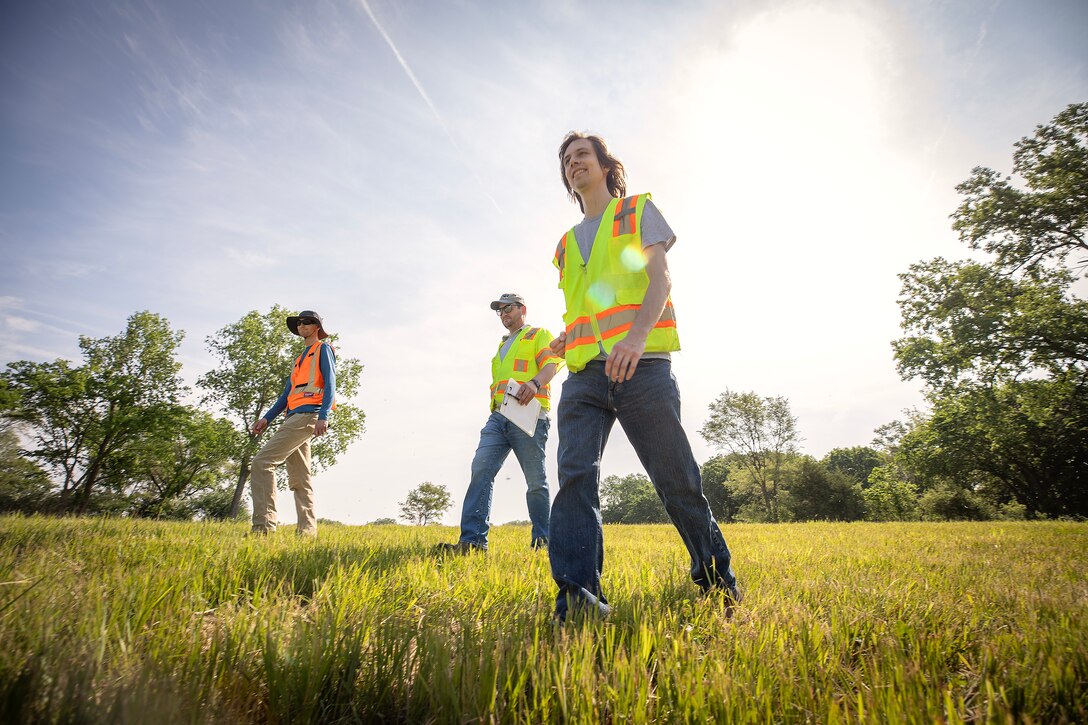 A photo of the Branched Oak Dam periodic inspection and assessment.