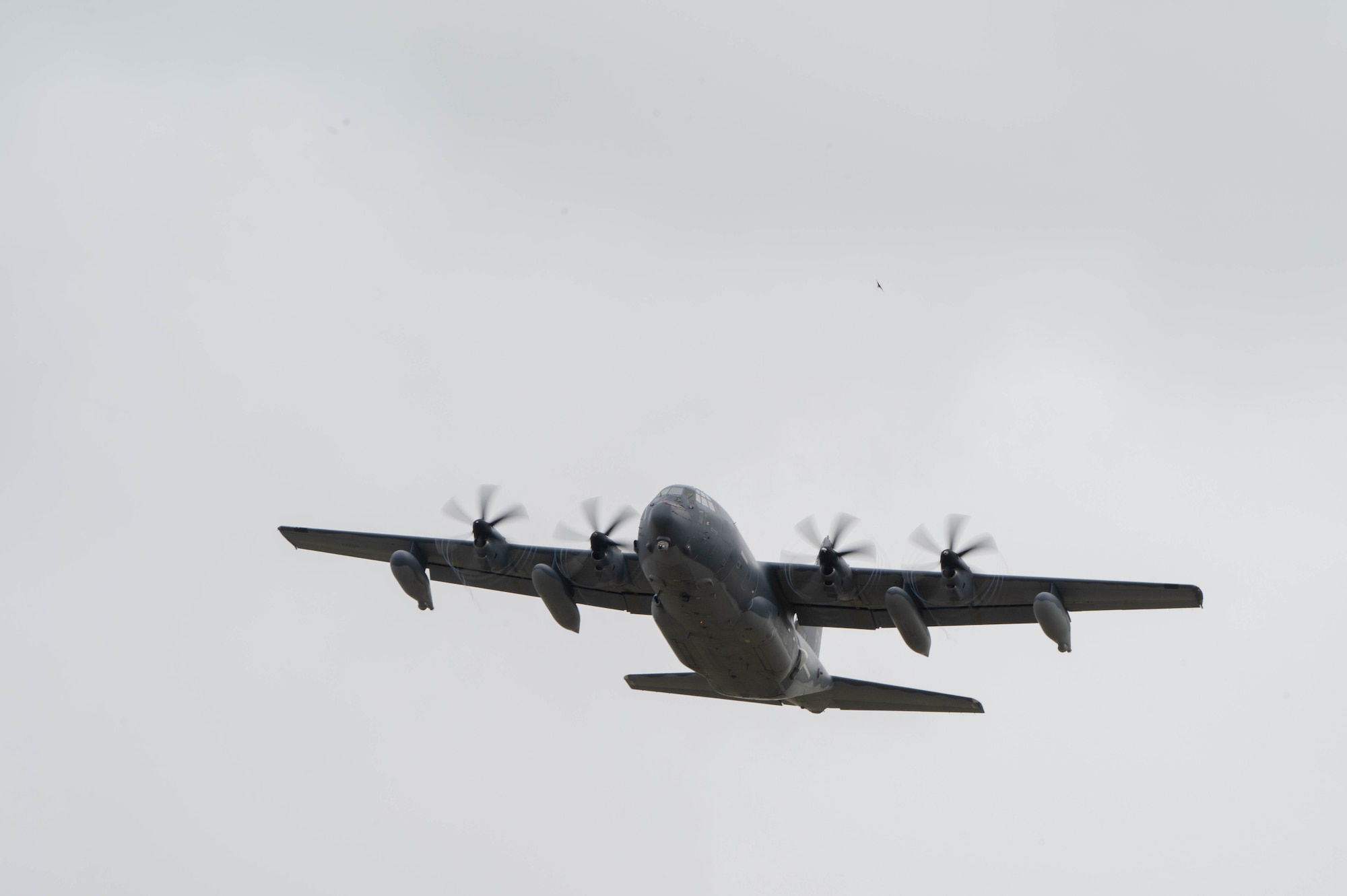A 71st Rescue Squadron HC-130J Combat King II aircraft takes off from Patrick Space Force Base