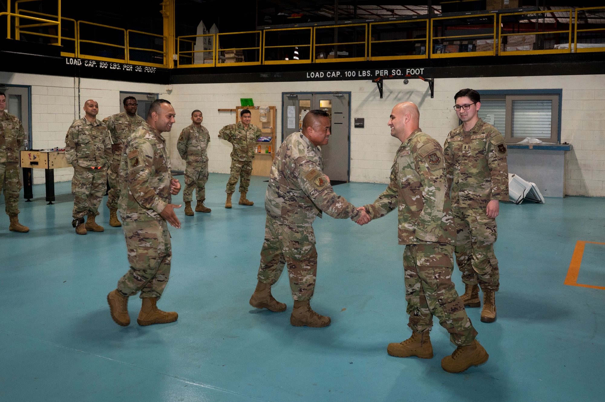 Senior Master Sgt. Sydney Agag, specialist section chief with the 514th Aircraft Maintenance Squadron, completes his final temporary duty during an annual tour at Kadena Air Base, Japan, April 7, 2025. This final TDY was poetic for Agag, as he also began his 36 year career at Kadena AB.