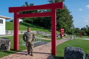 Senior Master Sgt. Sydney Agag, specialist section chief with the 514th Aircraft Maintenance Squadron, completes his final temporary duty during an annual tour at Kadena Air Base, Japan, April 7, 2025. This final TDY was poetic for Agag, as he also began his 36 year career at Kadena AB.