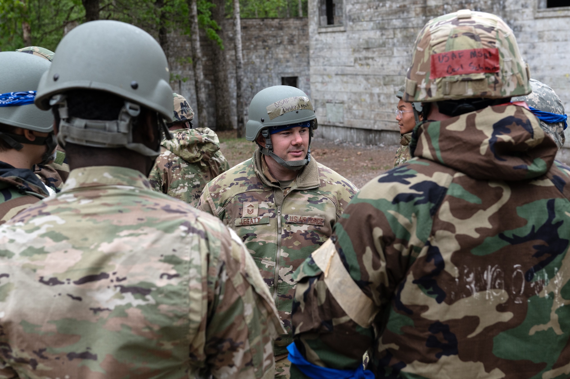 U.S. Air Force Airmen from the 133rd Logistics Readiness Squadron go over operations in Camp Ripley, Minn., May 17, 2025.