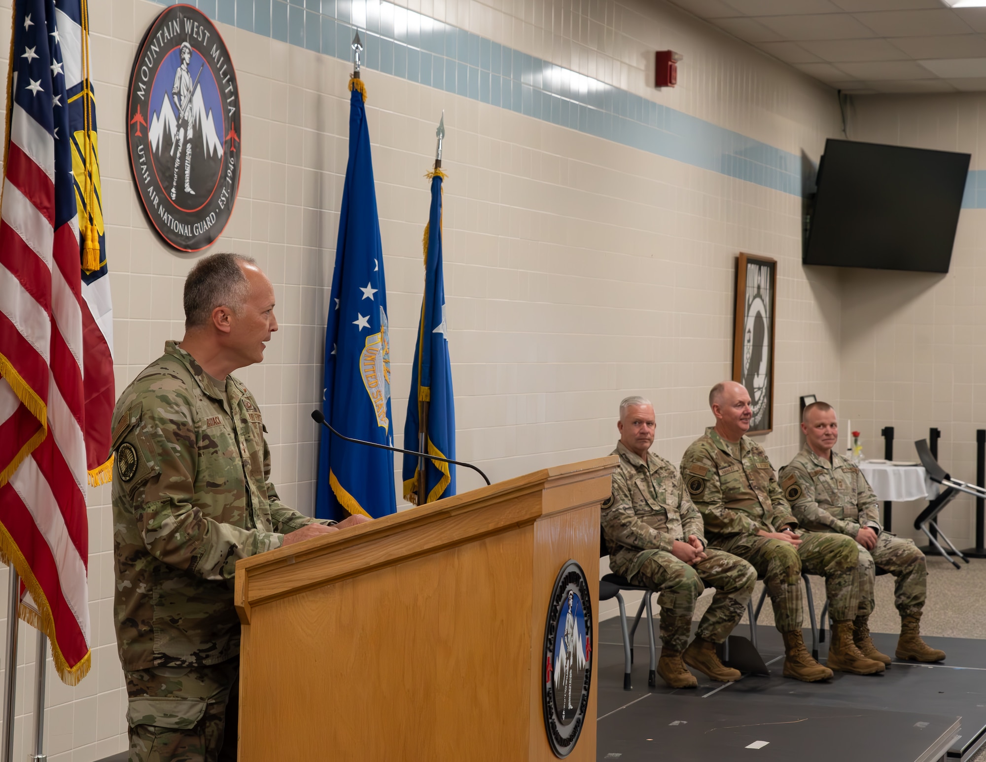 In a ceremony rich in pride, tradition, and purpose, the Utah Air National Guard held a Change of Responsibility ceremony on Saturday, formally marking the end of Chief Master Sgt. Brian Garrett’s eight years of service as the State Command Chief and welcoming Chief Master Sgt. Cory Roach as the 14th Airman to hold the position.
