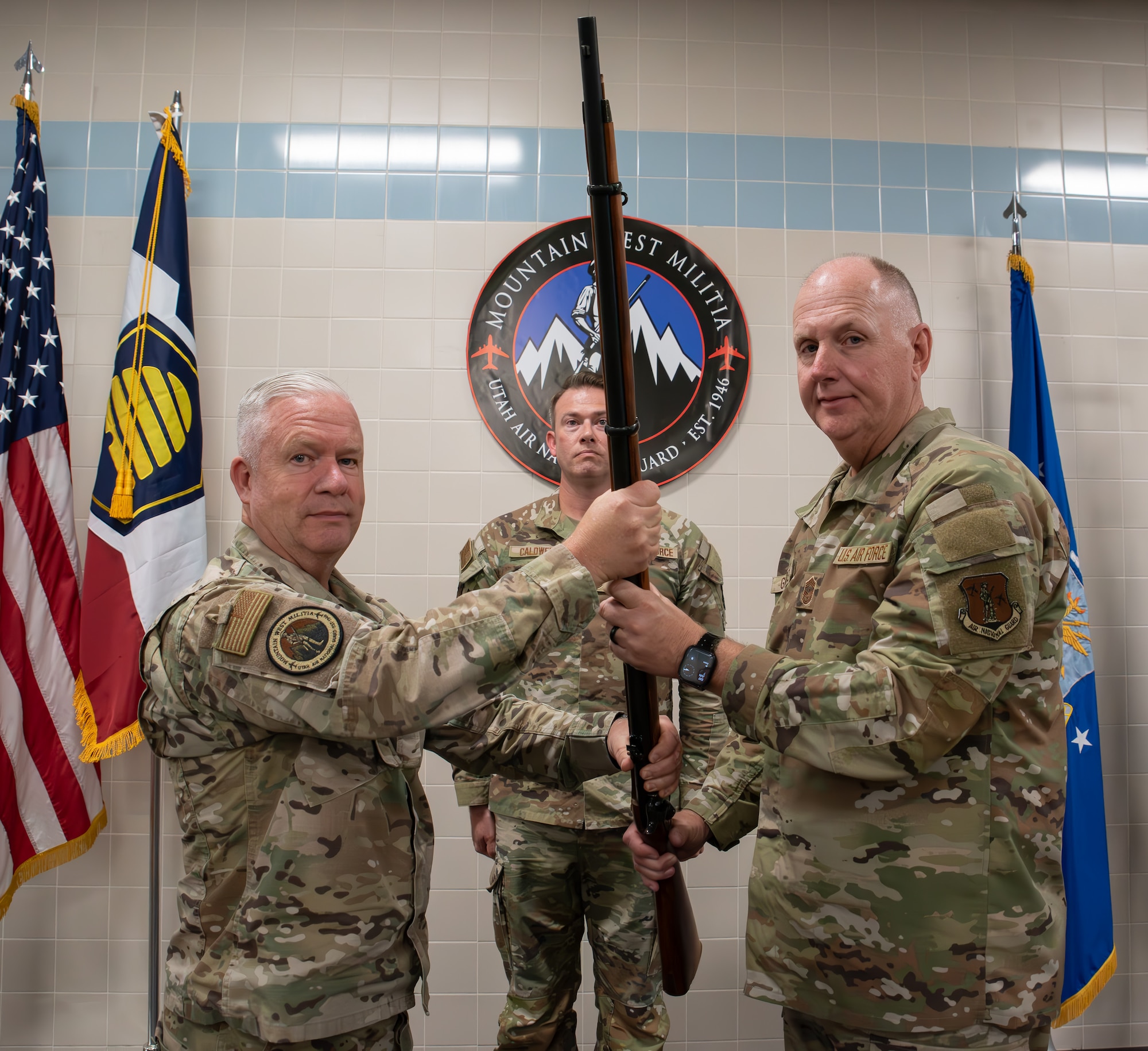 In a ceremony rich in pride, tradition, and purpose, the Utah Air National Guard held a Change of Responsibility ceremony on Saturday, formally marking the end of Chief Master Sgt. Brian Garrett’s eight years of service as the State Command Chief and welcoming Chief Master Sgt. Cory Roach as the 14th Airman to hold the position.