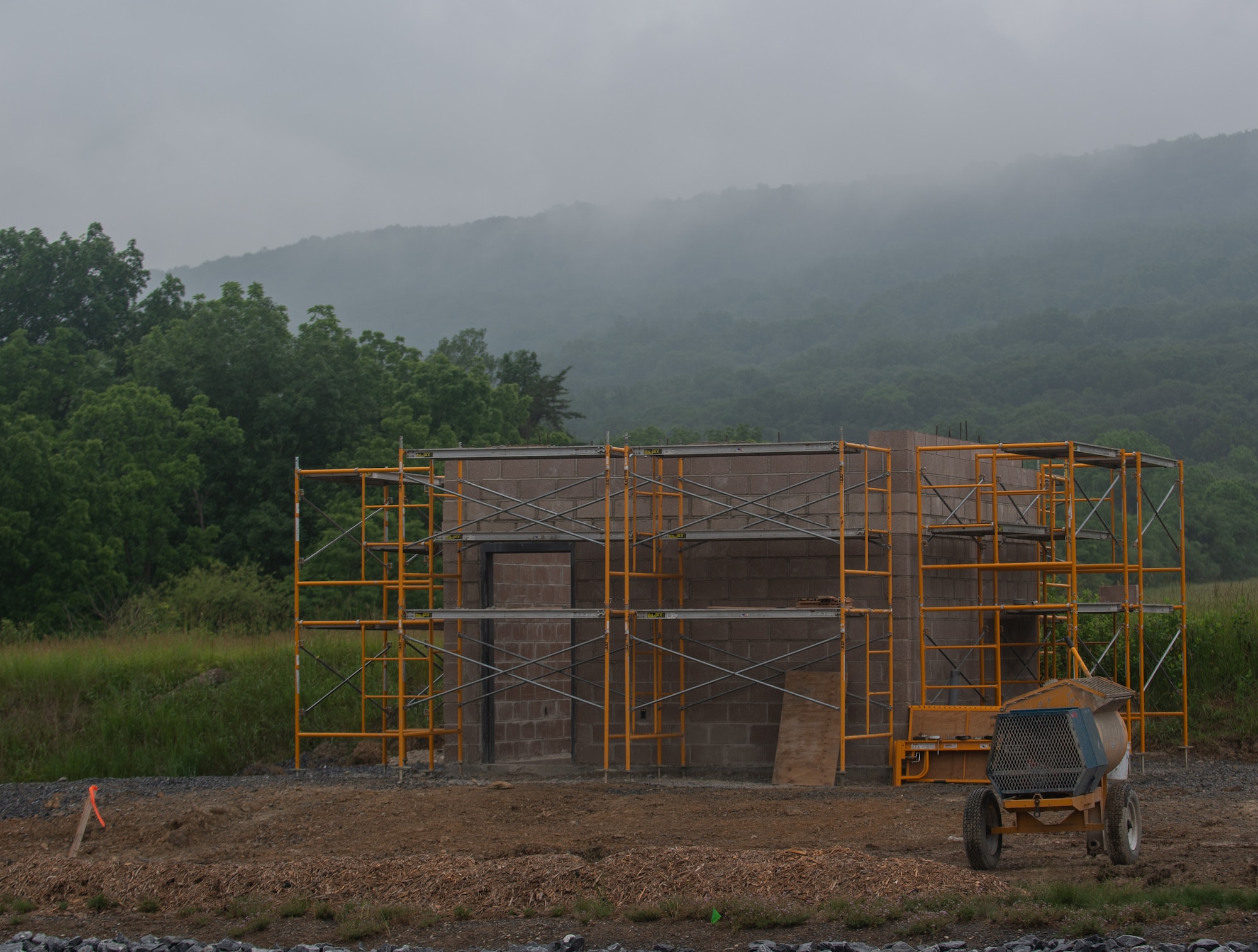 A new range tower is constructed at Fort Indiantown Gap, Pennsylvania, June 6, 2025.