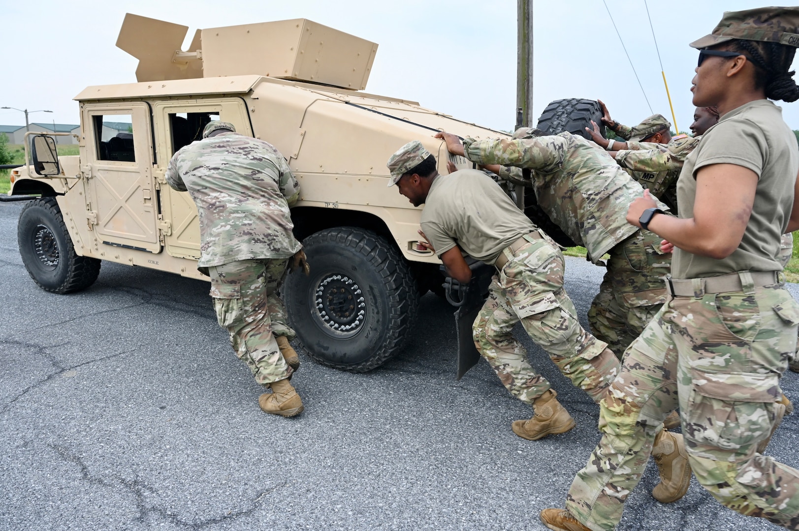 Members of the District of Columbia Army National Guard participate in the O’Neill Competition at Fort Indiantown Gap, PA, on June 6, 2025. The event pushed more than 250 participants through a grueling day of military fundamentals—from ruck marches and weapons qualification to medical tasks and vehicle maintenance—designed to unify and strengthen the Warrior Ethos. The competition was a tribute to D-Day (Operation Overlord) and the legacy of LTC John C. O’Neill, a World War II combat engineer and D.C. Guardsman who helped breach enemy defenses on Omaha Beach in 1944.
