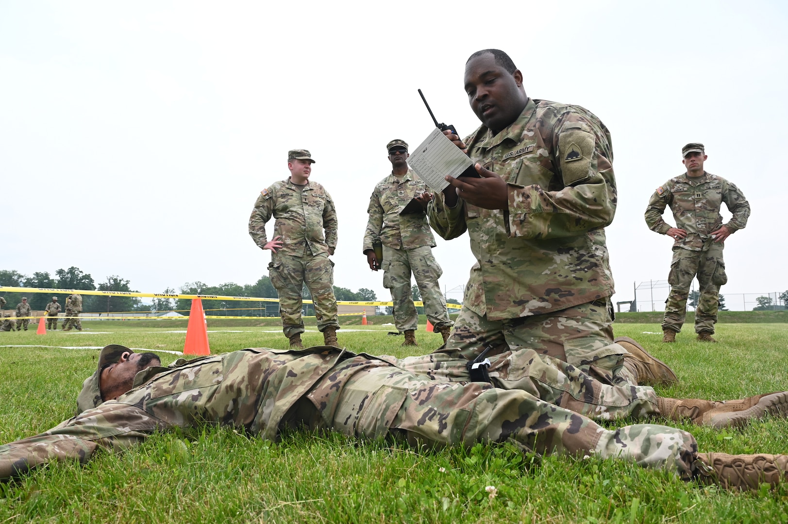 Members of the District of Columbia Army National Guard participate in the O’Neill Competition at Fort Indiantown Gap, PA, on June 6, 2025. The event pushed more than 250 participants through a grueling day of military fundamentals—from ruck marches and weapons qualification to medical tasks and vehicle maintenance—designed to unify and strengthen the Warrior Ethos. The competition was a tribute to D-Day (Operation Overlord) and the legacy of LTC John C. O’Neill, a World War II combat engineer and D.C. Guardsman who helped breach enemy defenses on Omaha Beach in 1944.