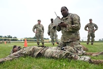 Members of the District of Columbia Army National Guard participate in the O’Neill Competition at Fort Indiantown Gap, PA, on June 6, 2025. The event pushed more than 250 participants through a grueling day of military fundamentals—from ruck marches and weapons qualification to medical tasks and vehicle maintenance—designed to unify and strengthen the Warrior Ethos. The competition was a tribute to D-Day (Operation Overlord) and the legacy of LTC John C. O’Neill, a World War II combat engineer and D.C. Guardsman who helped breach enemy defenses on Omaha Beach in 1944.