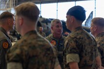 U.S. Marine Corps Deputy Commandant for Aviation visits VMA-223 and flies in a TAV-8B Harrier II jet