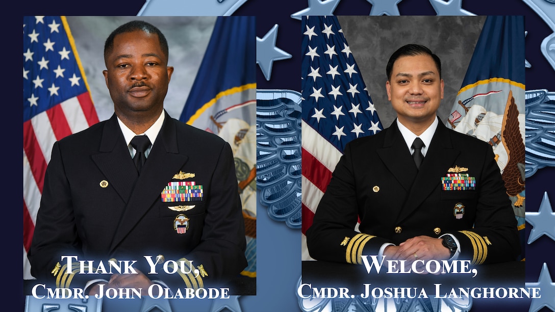 Two Navy officers in uniform
