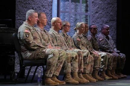 Senior leaders from the Illinois Army National Guard, including representatives from the 34th Infantry Division Sustainment Brigade and the 232nd Combat Sustainment Support Battalion