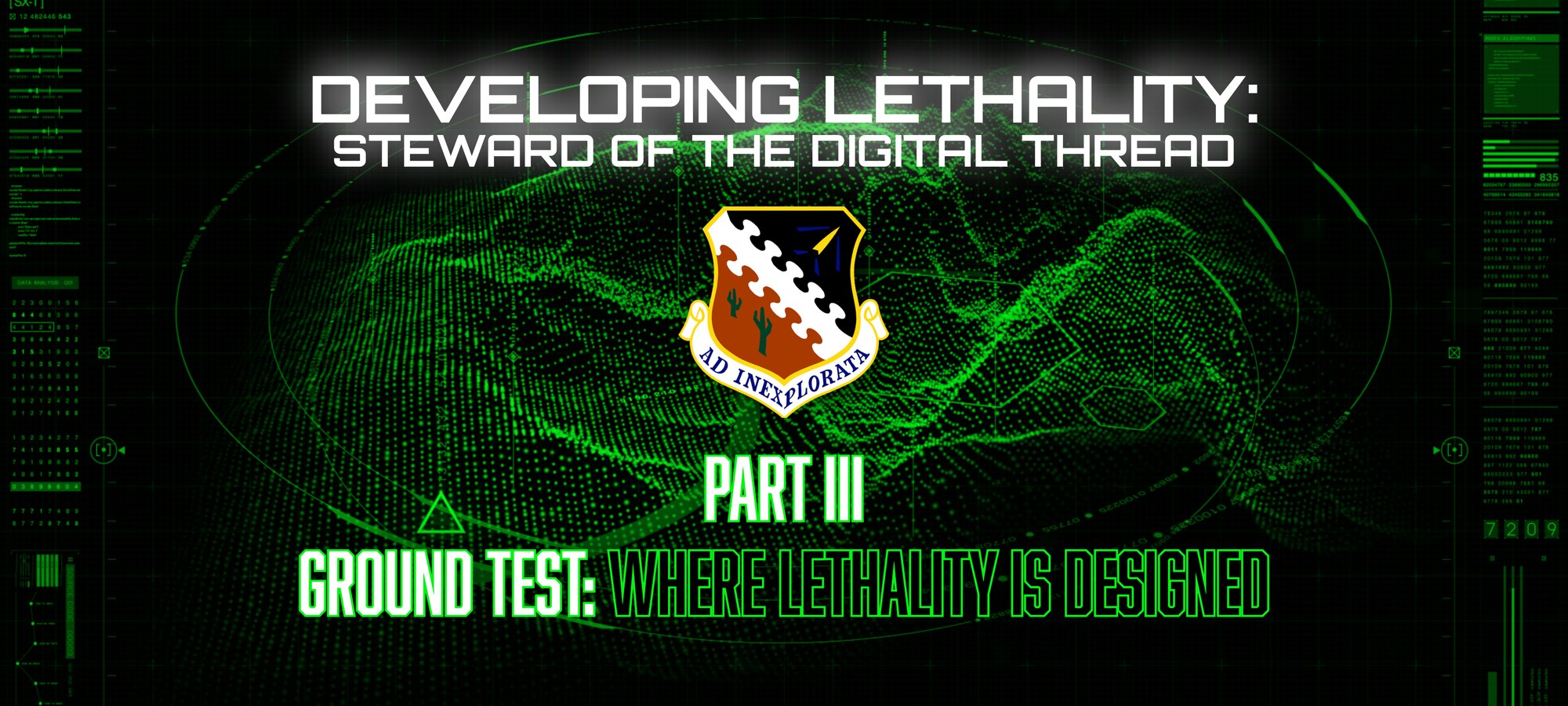 Ground Test title graphic: Ground Test: Where Lethality is Designed