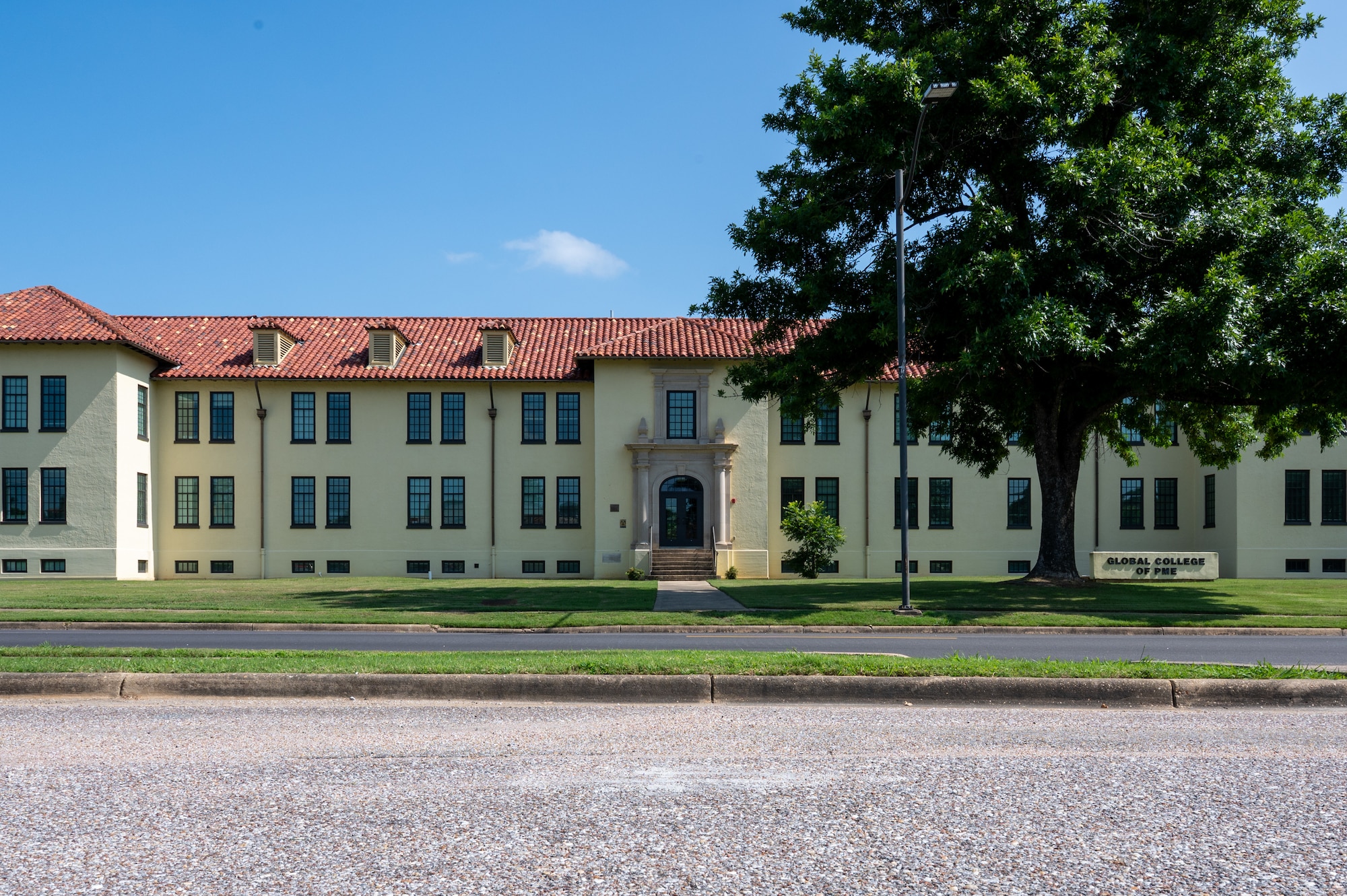 The Global College of Professional Military Education at Maxwell Air Force Base, Alabama, June 4, 2025. The Global College of Professional Military Education offers distance learning opportunities for professional military education.