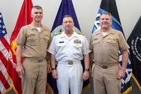 Rear Adm. Pete Small assumed command of Naval Sea Systems Command’s (NAVSEA) Surface and Undersea Warfare Centers, relieving Rear Adm. Todd Evans, during a ceremony at the Washington Navy Yard, May 30.