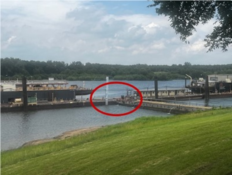 IN THE PHOTO:  The U.S. Army Corps of Engineers, Memphis District recently awarded an $8.4 million firm-fixed-price contract to Conrad Shipyard LLC, of Morgan City, Louisiana, for the purchase of a steel-hulled deck barge.

The new barge is set to replace the stringout's existing landing barge (pictured above) at the Ensley Engineer Yard maintenance facility. This replacement brings the Memphis District another step closer to completing a total restoration of the facility's stringout, a project that has been in the works for approximately five years now.