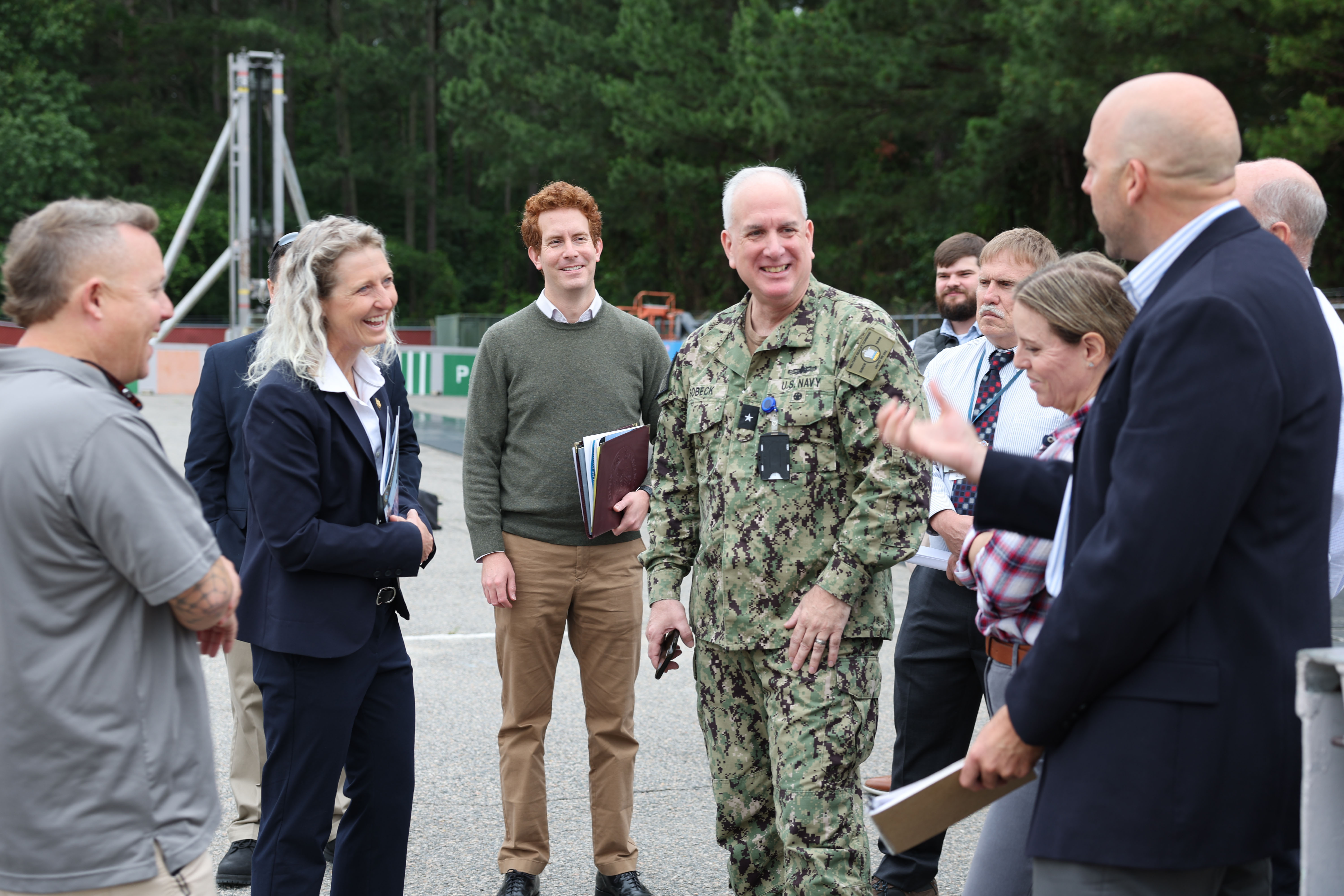 Rep. Jen Kiggans visited Military Sealift Command’s (MSC) Underway Replenishment Center (MUTC), at Joint Expeditionary Base Little Creek in Virginia Beach, Virginia.
The visit served to familiarize Kiggans with the afloat training Civil Service Mariners (CIVMARs) receive before crewing MSC’s fleet. The MUTC is the primary training pipeline for CIVMARs, many of whom have no maritime experience before coming to MSC.