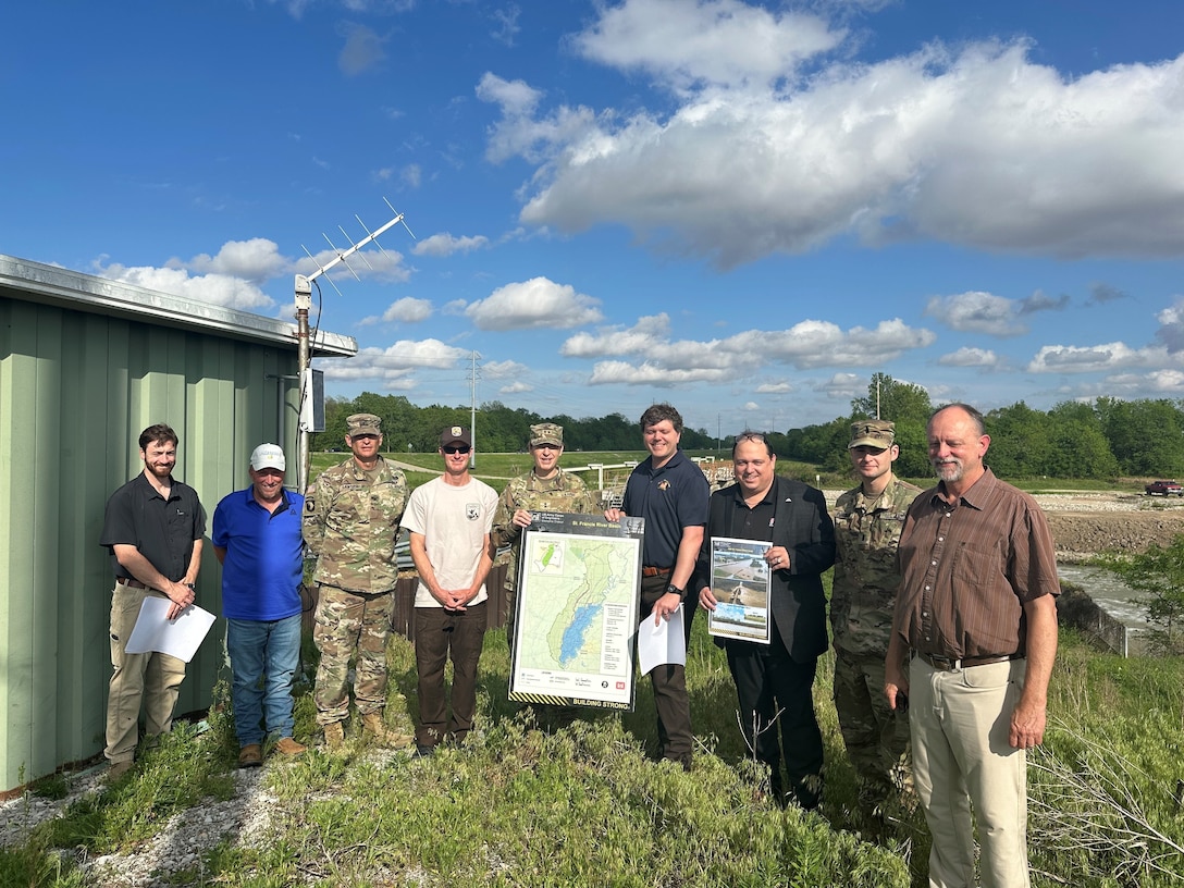 Project Manager Jairus Stroupe and his outstanding DD17 Pumping Plane Engine Replacement Project Delivery Team recently reached the Project Completion milestone with our partners, Drainage District 17 of Mississippi County, Arkansas, and contractor A&H-Ambica JV, LLC. 

This very important $5.1M project replaced all three DD17 Pumping Plant engines. The DD17 Pumping Plant, located near Blytheville, Arkansas, serves to pump rainwater over the St. Francis levee system during periods of flooding. This pumping plant is part of the broader efforts by the Memphis District to manage water levels and prevent flood damage in the area.

The 700 cubic feet per second Pumping Plant, within the St. Francis Basin, protects over 30 square miles in Mississippi County, Arkansas.  The original Waukesha engines that were replaced had been in service since the plant started operation in 1981.  Engine replacement was critical since Waukesha engines are obsolete with replacement parts unavailable.  The engines were replaced with modern 1,000 horsepower Caterpillar engines.