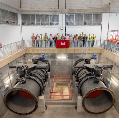 Mississippi Valley Division Commander Maj. Gen. Kimberly Peeples toured the Grand Prairie Pumping Station Project on May 2.

The $18M construction contract to complete the Grand Prairie Pumping Station was awarded to contractor partner C.J. Mahan Construction Company, LLC. The Project Delivery Team led by Project Manager Billy Grantham and our non-federal project partner, the White River Irrigation District, are on track to safely deliver a quality project on time and within budget. 
 
The Grand Prairie Pumping Station Project is a part of the larger Grand Prairie Area Demonstration Project (GPADP) located in the Eastern Arkansas Grand Prairie Region. GPADP is a comprehensive water management plan designed to deliver surface water to farmers and reduce the use of groundwater from the Alluvial and Sparta Aquifers.  

The Grand Prairie Pumping Station will pull surface water from the White River near De Valls Bluff, Arkansas, and deliver it though a system of reservoirs, canals, and pipelines to irrigate about 40,000 acres of rice fields.  This supplemental system is designed to fill on-farm reservoirs that store the water, which supplies a portion of each farmers' irrigation needs.