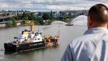 PORTLAND, OREGON (June 4, 2025) – The Keeper-class cutter USCGC Henry Blake (WLM-563) arrives in Portland, Ore., during Portland Fleet Week, June 4, 2025. Portland Fleet Week is a time-honored celebration of the sea services and provides an opportunity for the citizens of Oregon to meet Sailors, Marines and Coast Guardsmen, as well as witness firsthand the latest capabilities of today’s maritime services. (U.S. Navy Photo by Mass Communication Specialist 2nd Class John A. Miller)