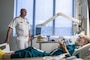 PORTLAND, OREGON (June 5, 2025) –Rear Adm. Christopher Nash, commander, Submarine Group 9, visits with a Navy veteran at the Portland VA Medical Center during Portland Fleet Week, June 5, 2025. Portland Fleet Week is a time-honored celebration of the sea services and provides an opportunity for the citizens of Oregon to meet Sailors, Marines, and Coast Guardsmen, as well as witness firsthand the latest capabilities of today’s maritime services. (U.S. Marine Corps photo by Sgt. Amelia Kang)