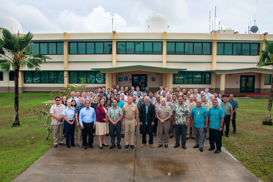 Federated States of Micronesia and U.S. Department of Defense leaders assemble for a Joint Committee Meeting at Joint Region Marianas headquarters, June 4.