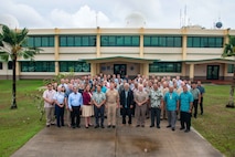 Federated States of Micronesia and U.S. Department of Defense leaders assemble for a Joint Committee Meeting at Joint Region Marianas headquarters, June 4.
