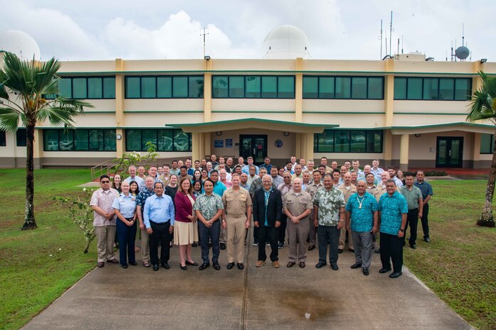 Federated States of Micronesia and U.S. Department of Defense leaders assemble for a Joint Committee Meeting at Joint Region Marianas headquarters, June 4.