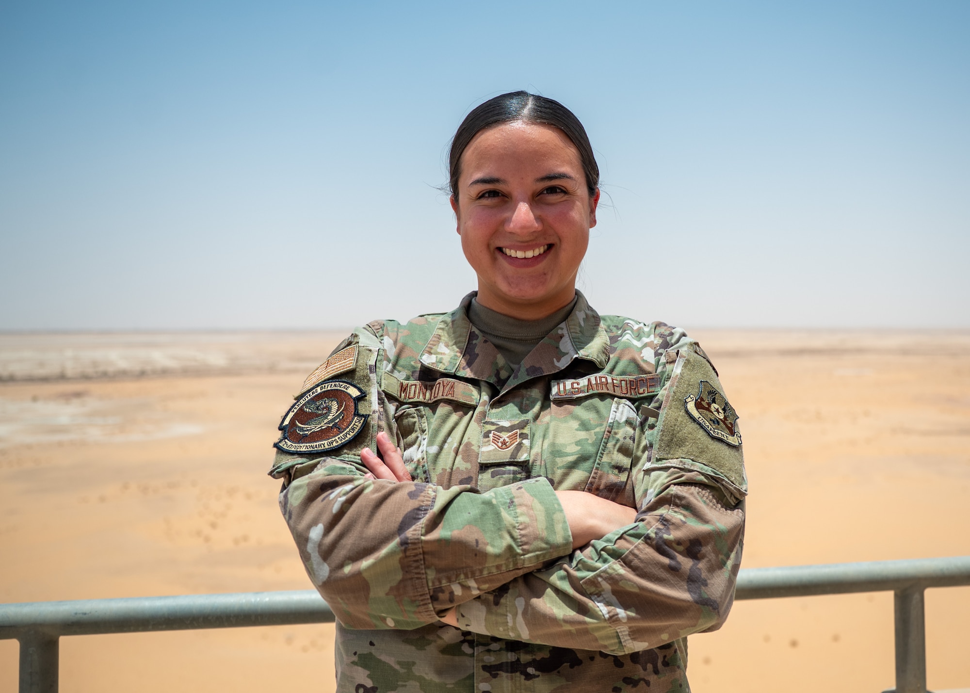 Airman poses for a photo