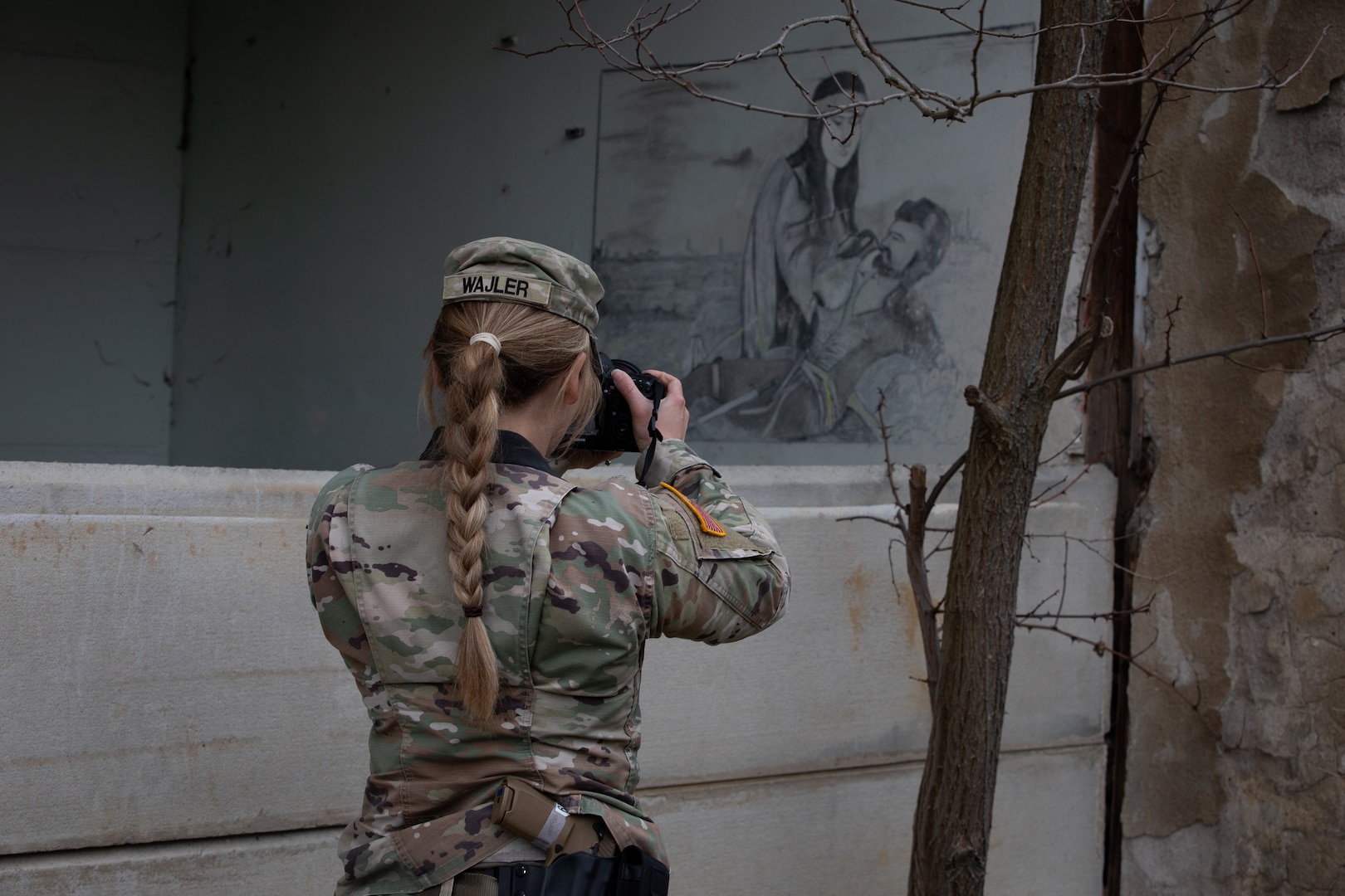 Soldier with camera