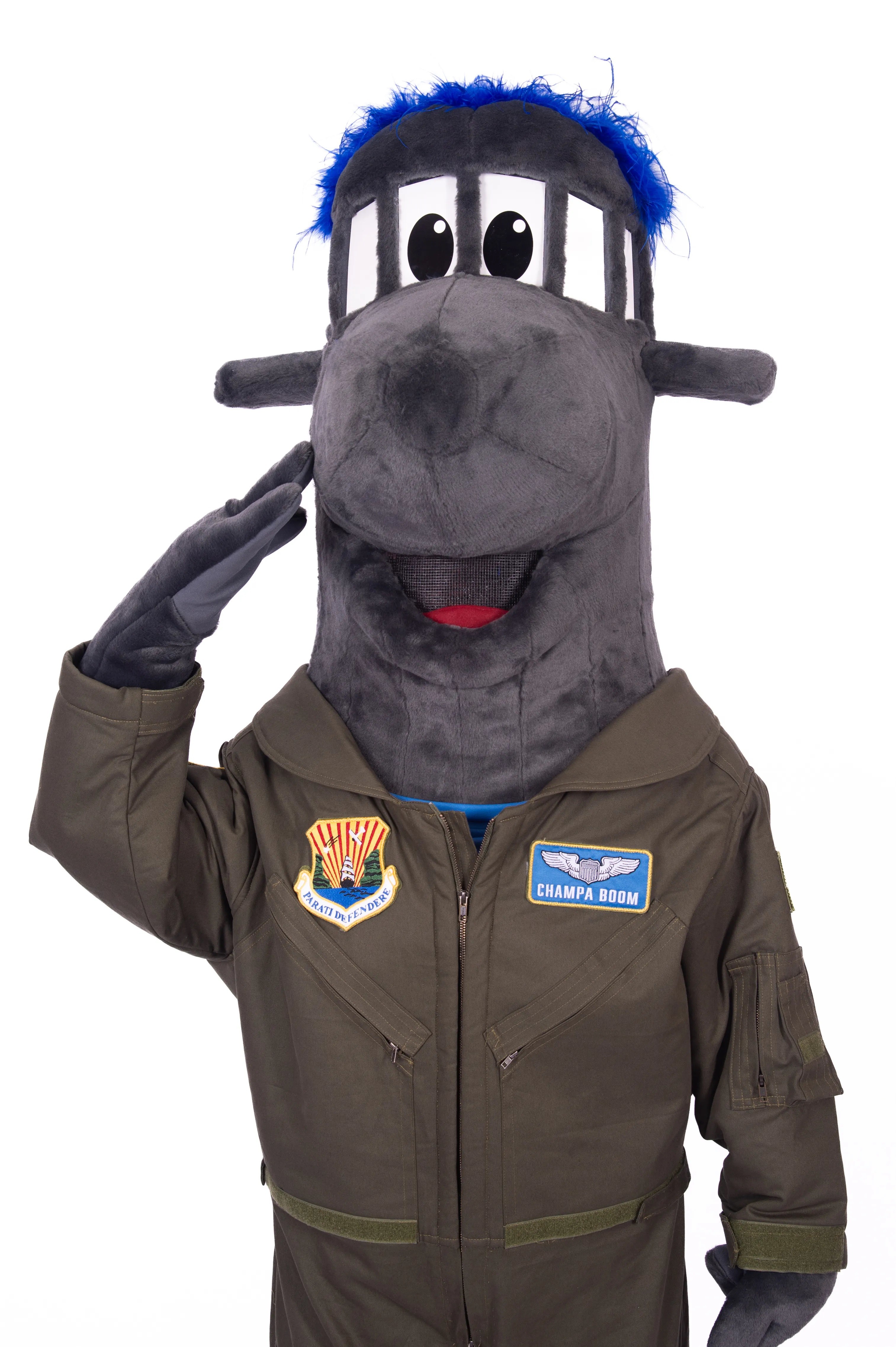 Airman Champa Boom serves as the official mascot of the 6th Air Refueling Wing, MacDill Air Force Base, Florida. Born on November 8, 2000, in the Tampa Bay area, Champa embodies the championship spirit of the region, with his name derived from a fusion of “Tampa” and “Champion,” paired with “Boom” to honor the critical refueling boom used in aerial refueling operations. As an E-2 boom operator for the KC-135 Stratotanker, and soon the KC-46 Pegasus, he represents the wing’s mission of providing core aerial refueling capability, enabling global reach for the U.S. Air Force, Navy, Marine Corps, and allied aircraft. (U.S. Air Force photo)