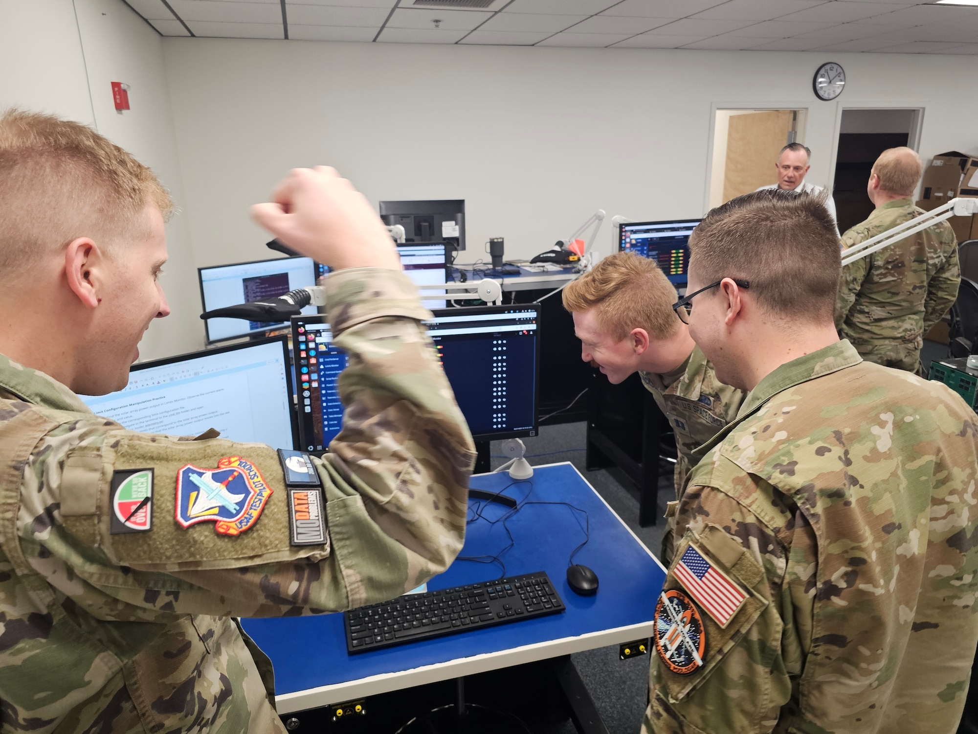 Students implement a planned cyber-attack during the inaugural Space Cyber Test workshop on Edwards Air Force Base, California, May 6-8. (Photo courtesy of Stephenson Stellar)