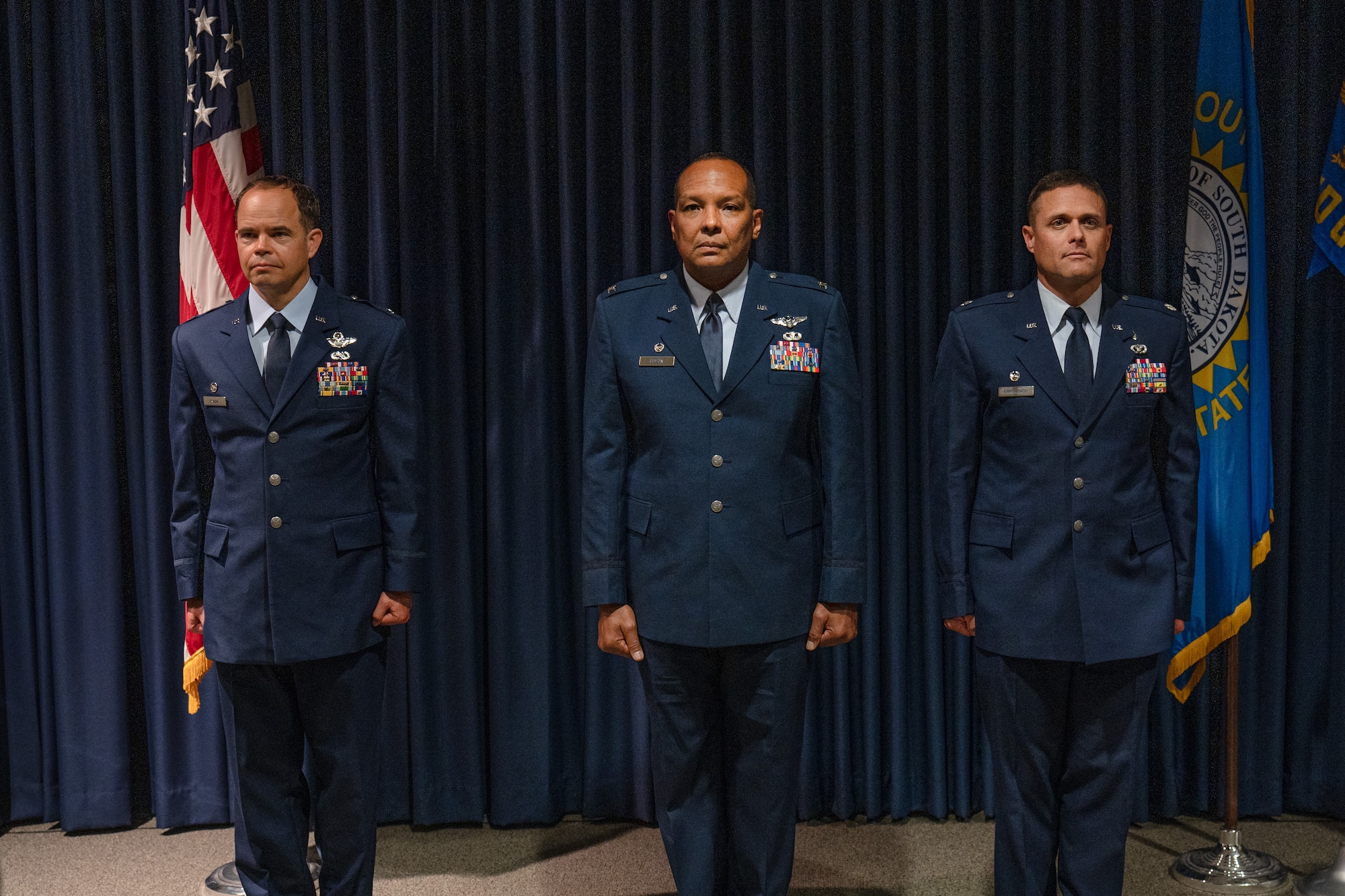 Col. Manuel Colon-DeJesus, outgoing commander, 114th Medical Group, relinquished command of the 114th Medical Group to Lt. Col. Matthew Erpenbach, incoming commander, 114th Medical Group.