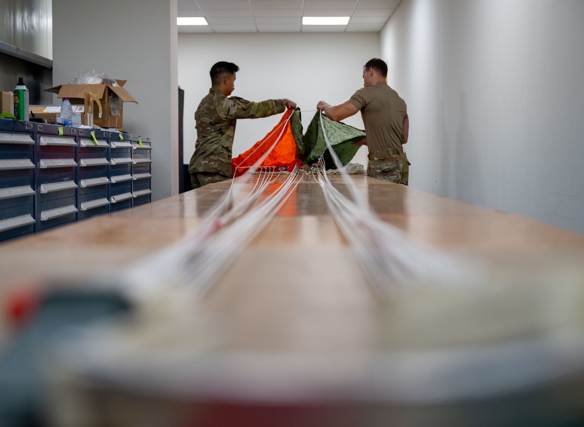 Meticulous Parachute Inspections Ensure Combat Readiness at Forward-Deployed Locations