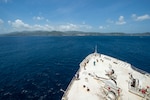 250609-N-BP862-1016 GRENADA (June 9, 2025) The Mercy-class hospital ship USNS Comfort (T-AH 20) arrives in St. George's, Grenada, during Continuing Promise 2025, June 9, 2025. Continuing Promise 2025 is the 16th iteration of the U.S. 4th Fleet/U.S. Naval Forces Southern Command-led Mission since 2007, which aims to foster goodwill, strengthen existing partnerships with partner nations, and form new partnerships between host nations, non-federal entities, and international organizations. (U.S. Navy photo by Mass Communication Specialist 2nd Class Thomas Boatright)
